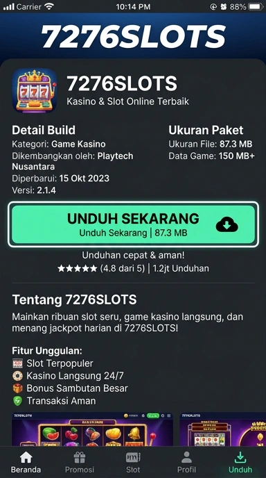 Tampilan halaman APK 7276slots