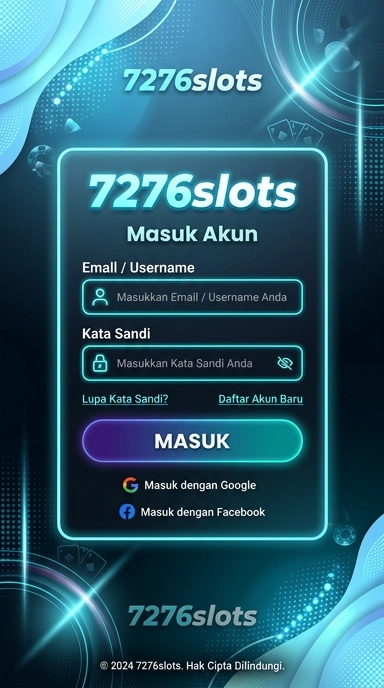 Tampilan halaman login 7276slots