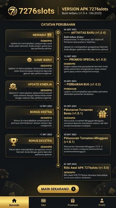 Tampilan riwayat versi 7276slots