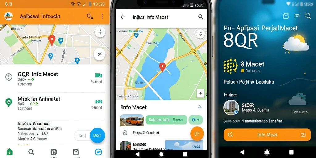 Antarmuka aplikasi Info Macet yang user-friendly dan informatif.