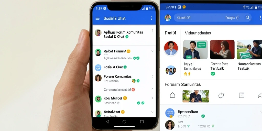Tampilan antarmuka menarik dari aplikasi Forum Komunitas BARU01.
