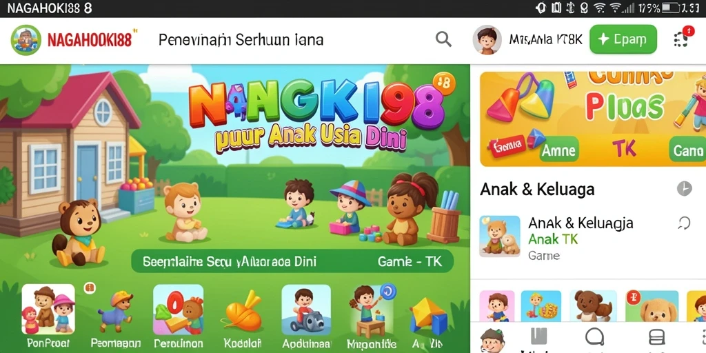 Tampilan menarik dan interaktif dari NAGAHOKI88 untuk anak-anak.