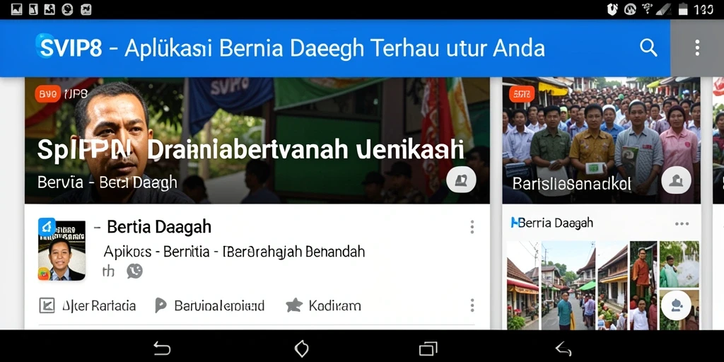 Tampilan antarmuka SVIP8 dengan fitur berita terkini dan kategori yang terorganisir.